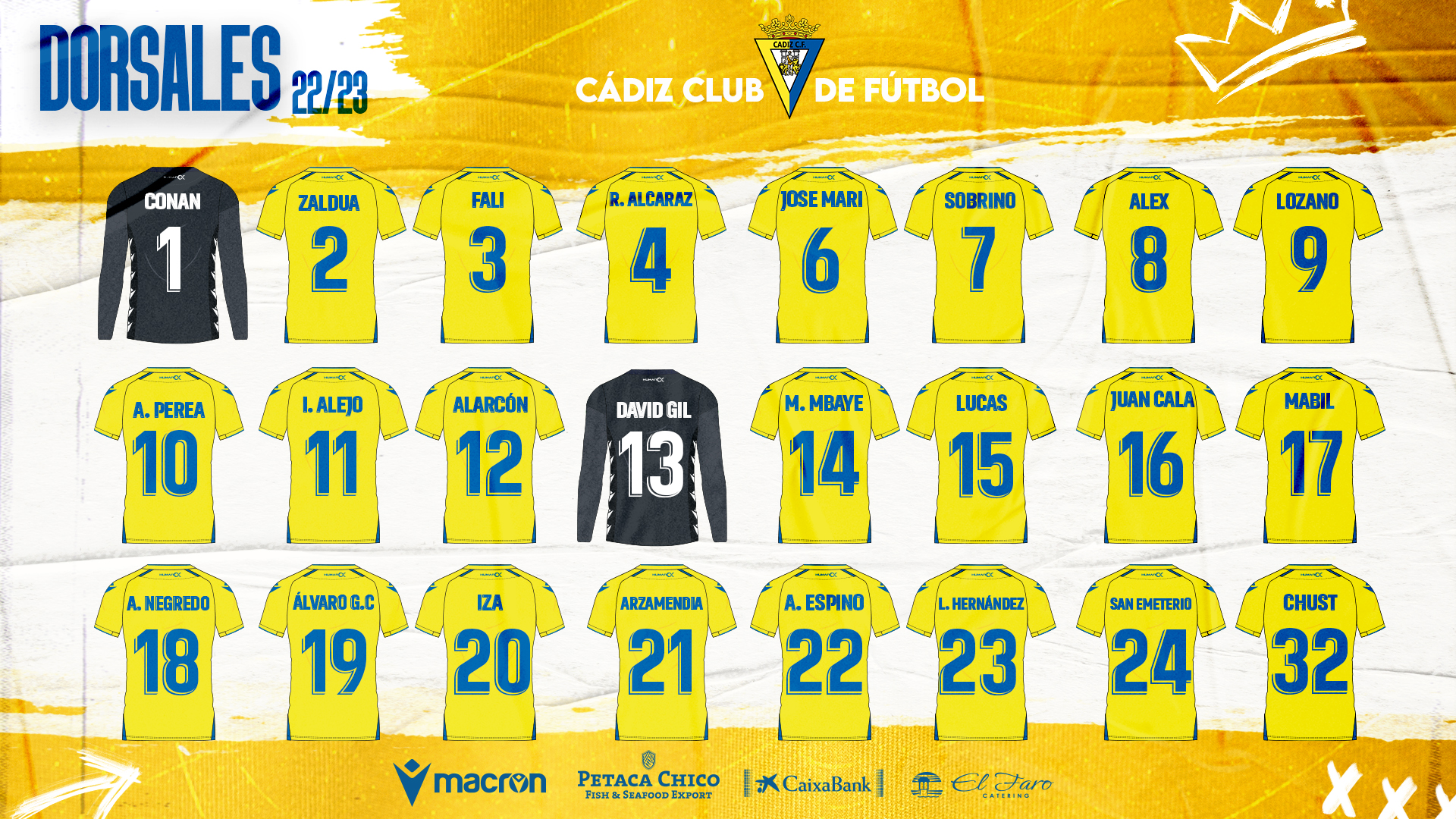 Check Out The First Team S Numbers For The New Season C Diz Club De