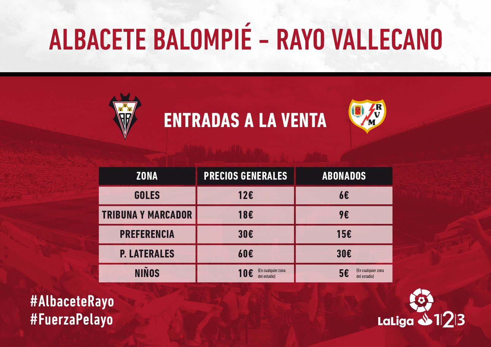 Entradas Rayo Vallecano  Comprar entradas para todos los partidos