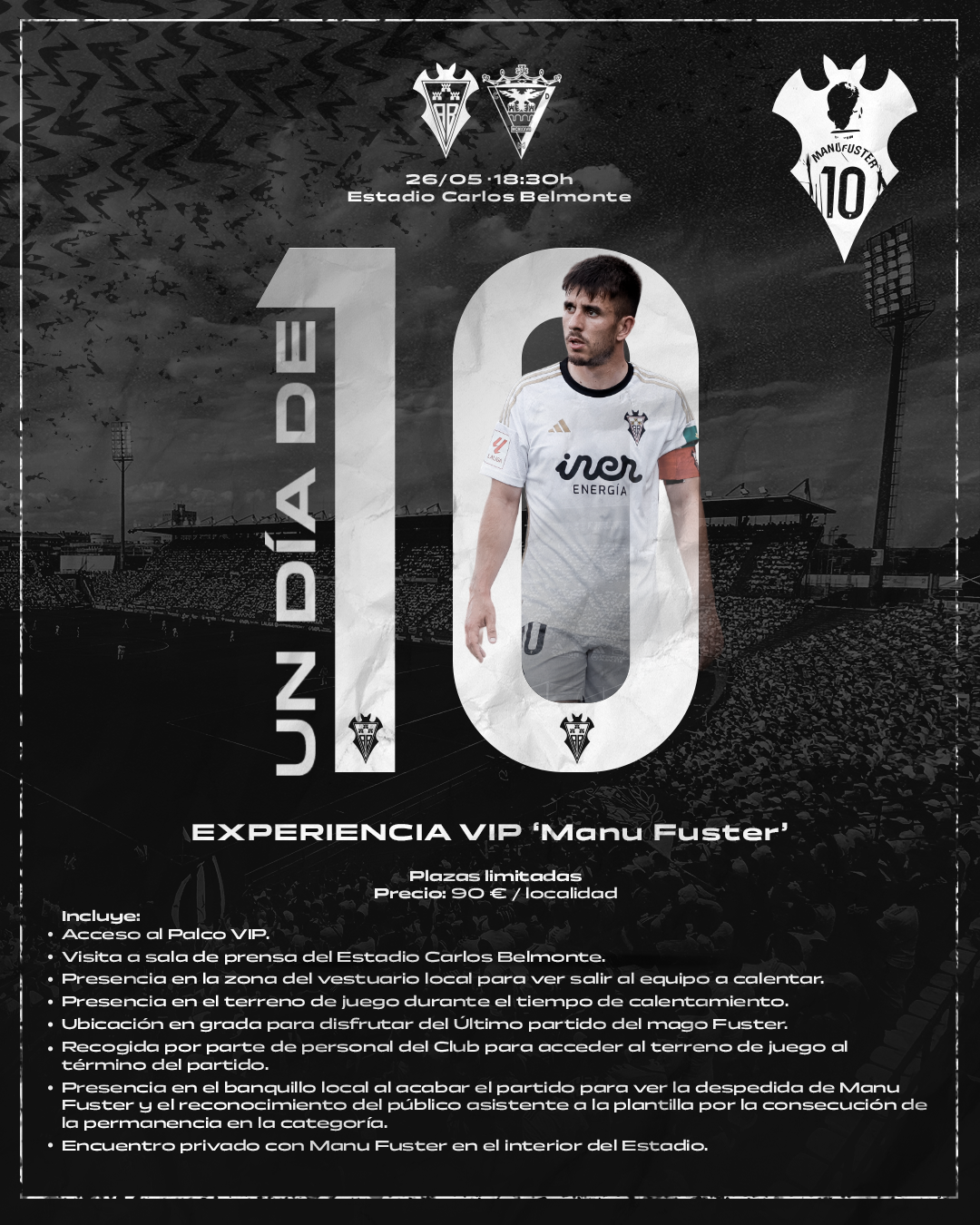 Se abre al público el paquete VIP con el jugador Manu Fuster | Albacete ...
