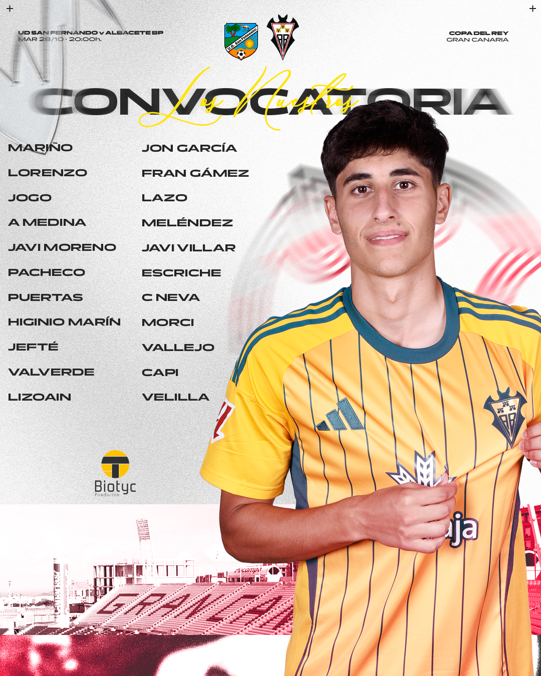 Convocatoria del Albacete para el partido de Copa del Rey | Albacete ...