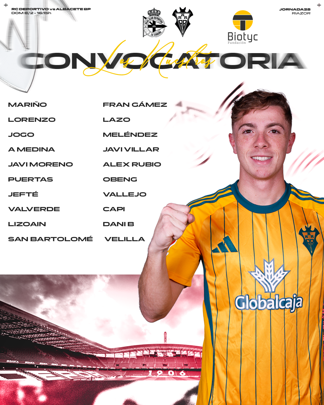 Convocatoria y viaje del Albacete para el partido en Riazor | Albacete ...