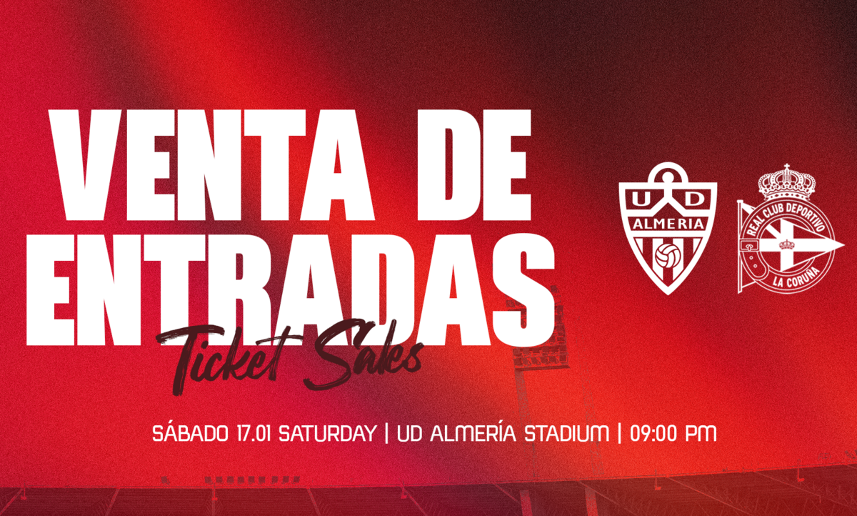 A la venta las entradas para el Almería-Deportivo del sábado | UD ...