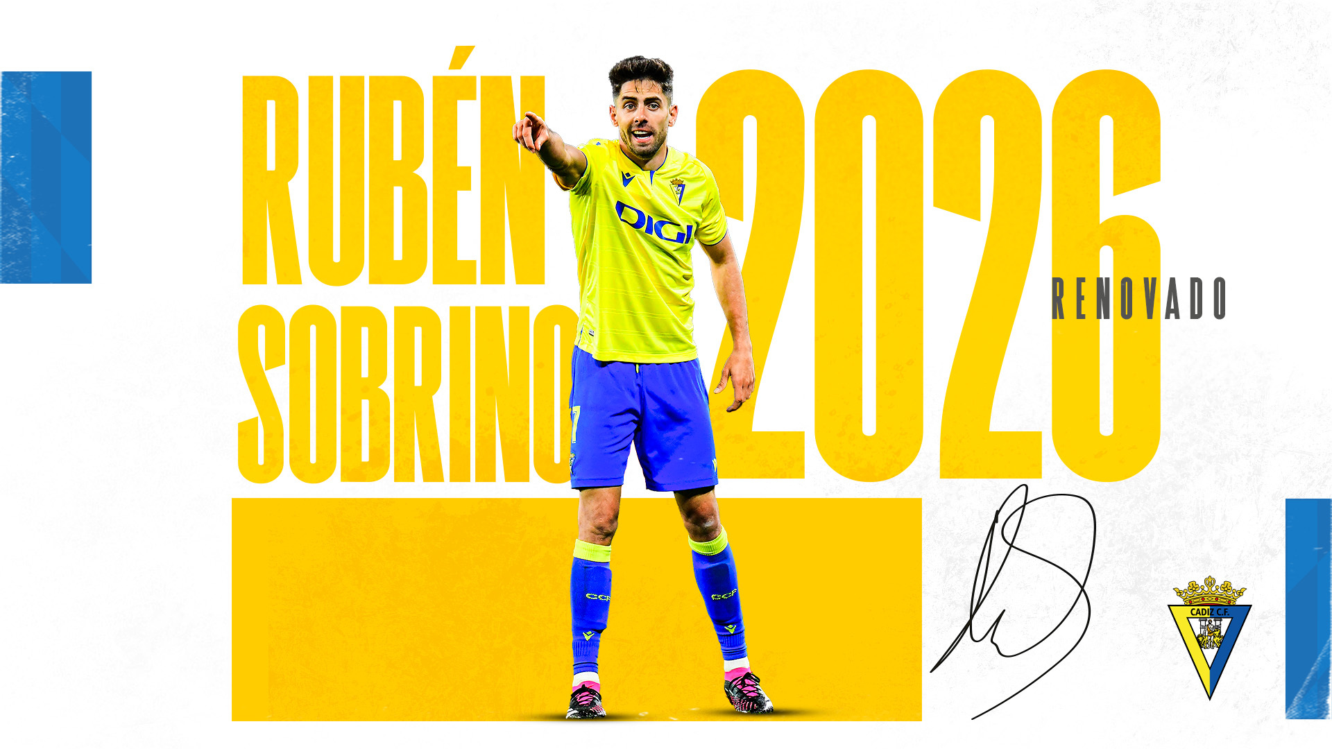 Sobrino amplía su contrato hasta 2026 Cádiz Club de Fútbol Web Oficial