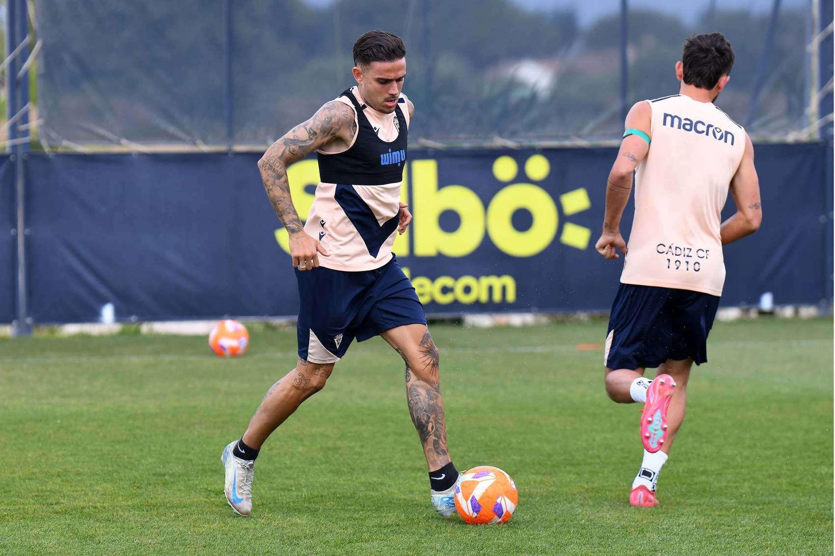 Roger Martí durante un entrenamiento esta semana. Fuente: Cádiz CF.