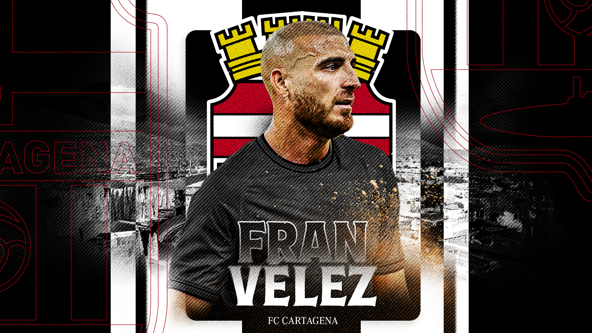 Fran Vélez, experiencia y contundencia para el centro de la defensa del FC Cartagena