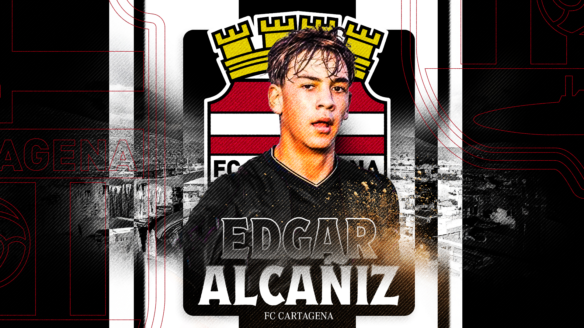 Edgar Alcañiz, talento y juventud para el mediocampo albinegro