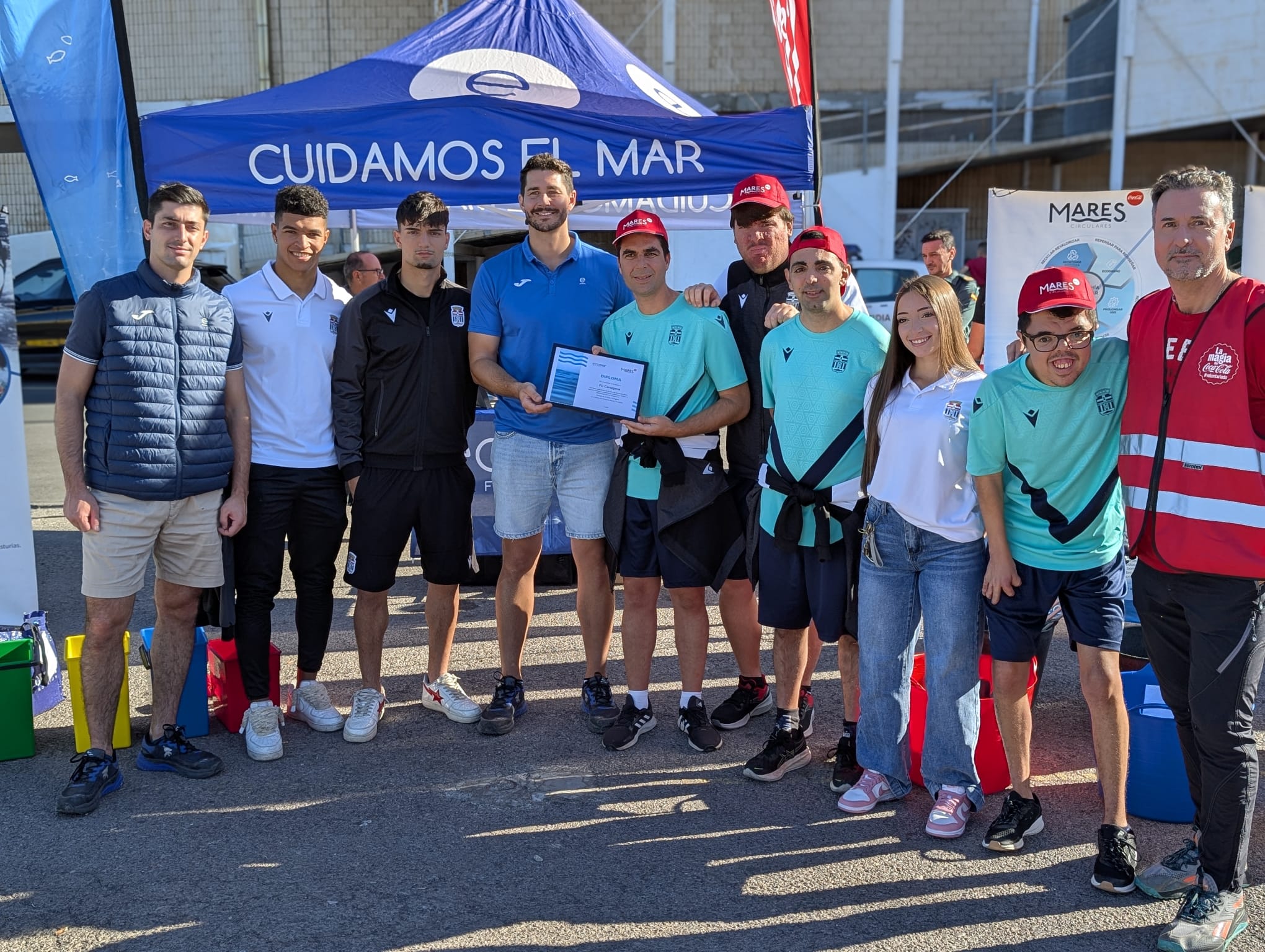 El FC Cartagena se suma un año más al programa Mares Circulares junto a Ecomar y Coca-Cola