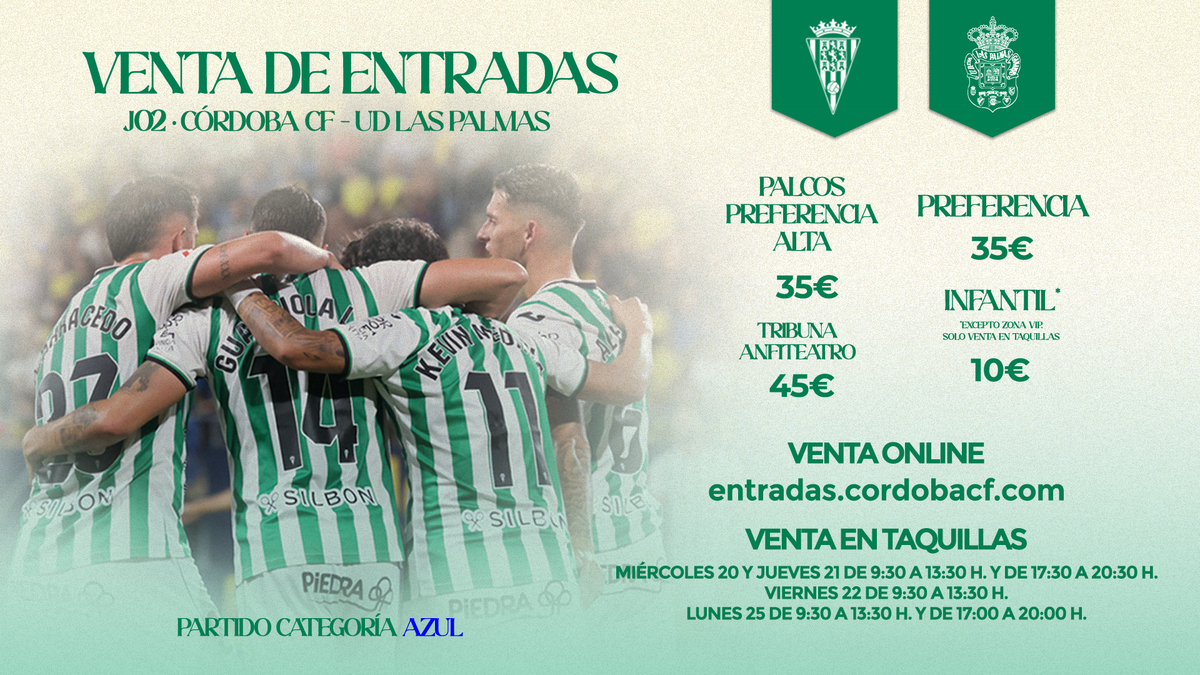 Venta de entradas para el Córdoba CF - UD Las Palmas | Córdoba CF | Web ...