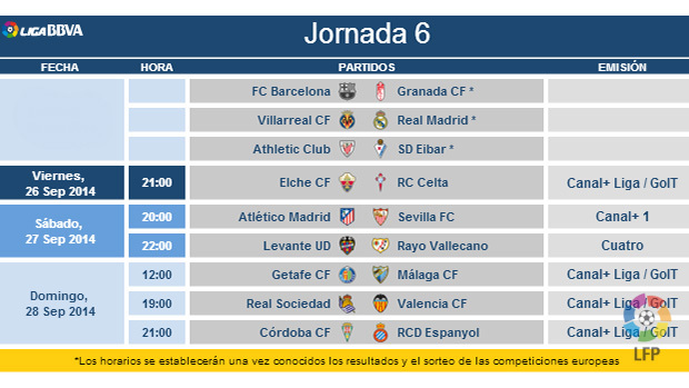 Horarios para las jornadas 4, 5 y 6 | Elche CF | Web Oficial