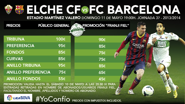 Comprar entradas elche barcelona 2023