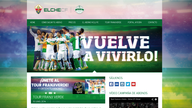 ¡Descubre la nueva página web de la Campaña de Abonos 14/15! | Elche CF ...