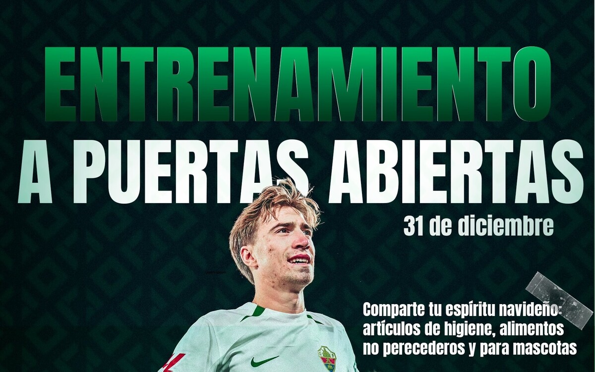 Entrenamiento a puertas abiertas del Elche CF el 31 de diciembre ...