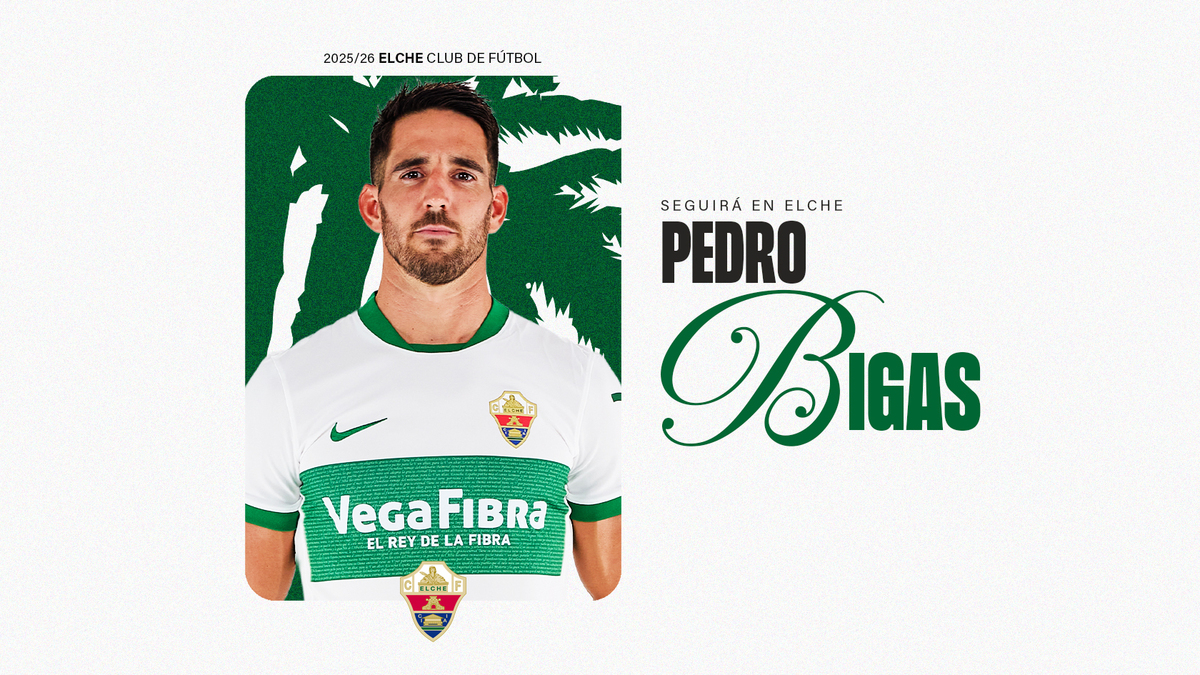 Pedro Bigas renueva con el Elche CF hasta 2027 | Elche CF | Web Oficial