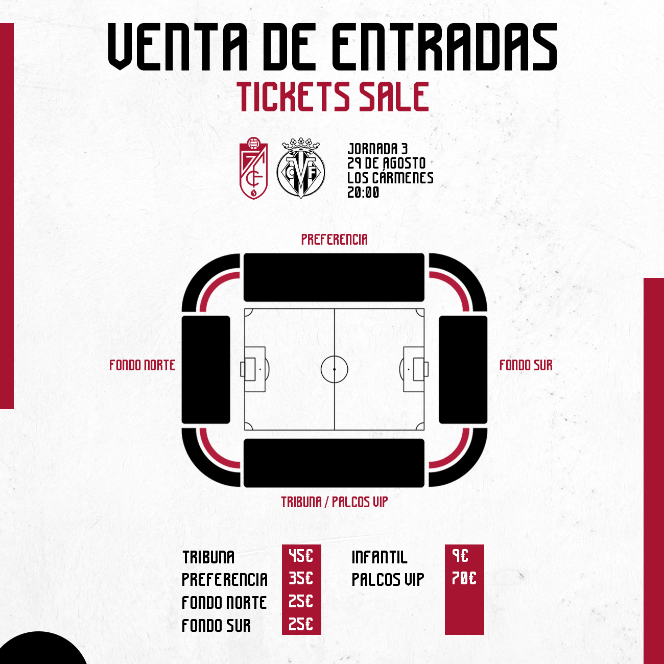 A La Venta Las Entradas Para El Granada CF Vs Villarreal B | Granada CF ...