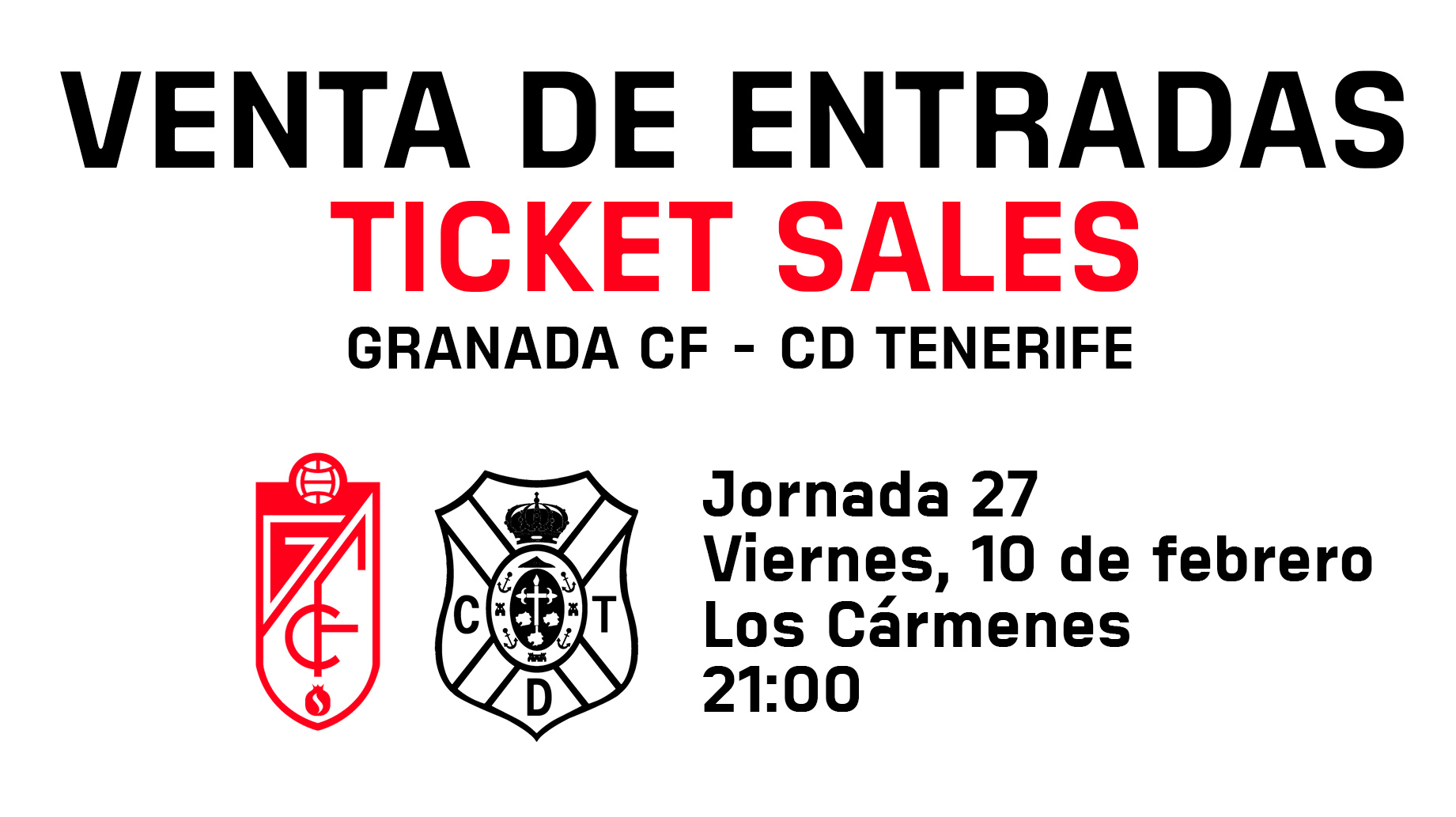 Ya A La Venta Las Entradas Para El Granada CF Vs CD Tenerife | Granada ...