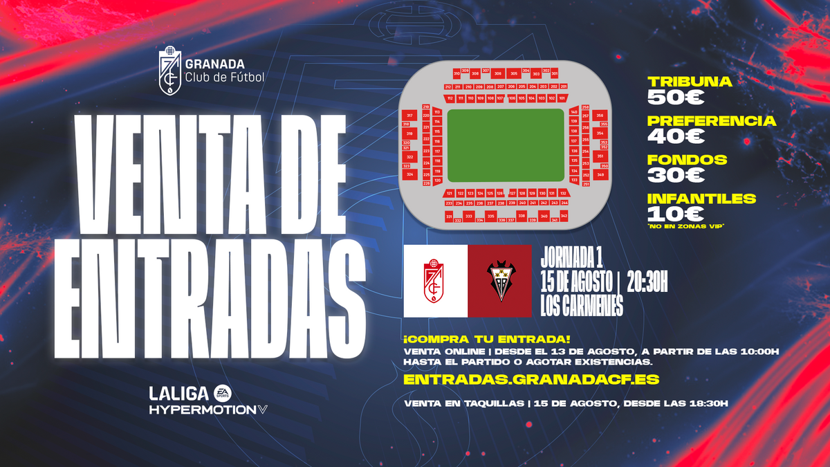Precios de Entradas para el Granada CF vs Albacete | Granada CF | Web ...