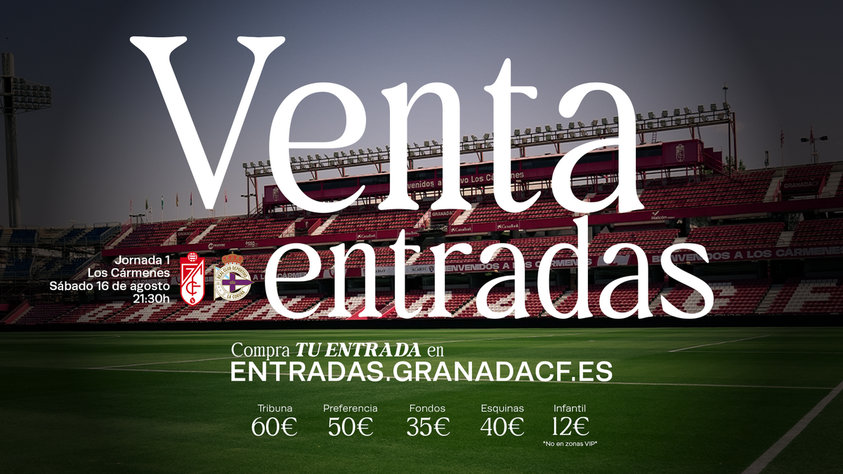 Precios de entradas para el Granada CF vs RC Deportivo | Granada CF ...