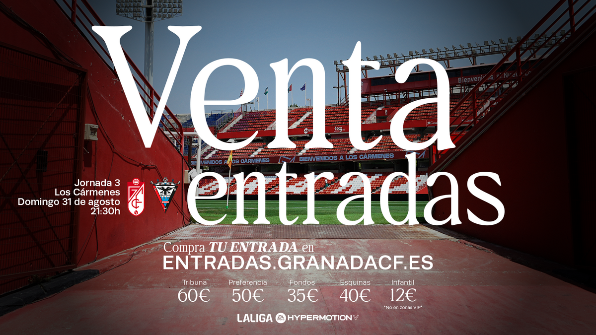 Precios y horarios de Venta de Entradas para el Granada CF vs CD ...