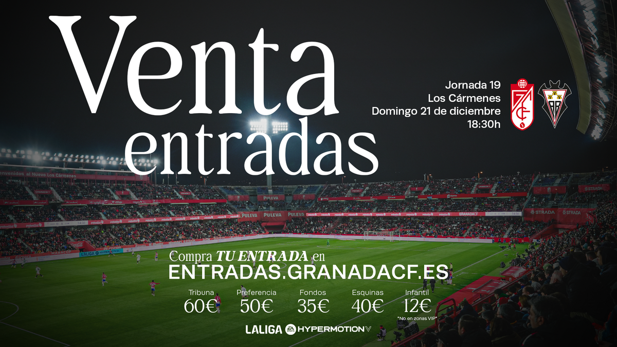 Precios y horarios de Venta de Entradas para el Granada CF vs Albacete ...
