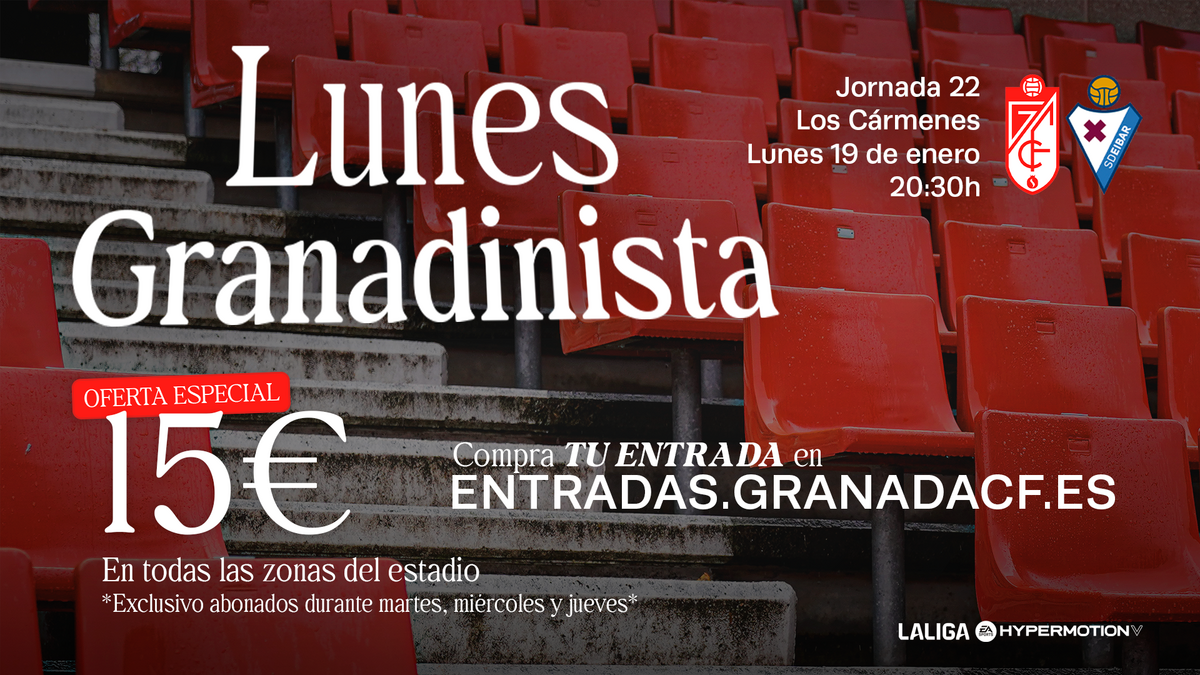 Precios de Venta de Entradas para abonados para el Granada CF vs Eibar ...