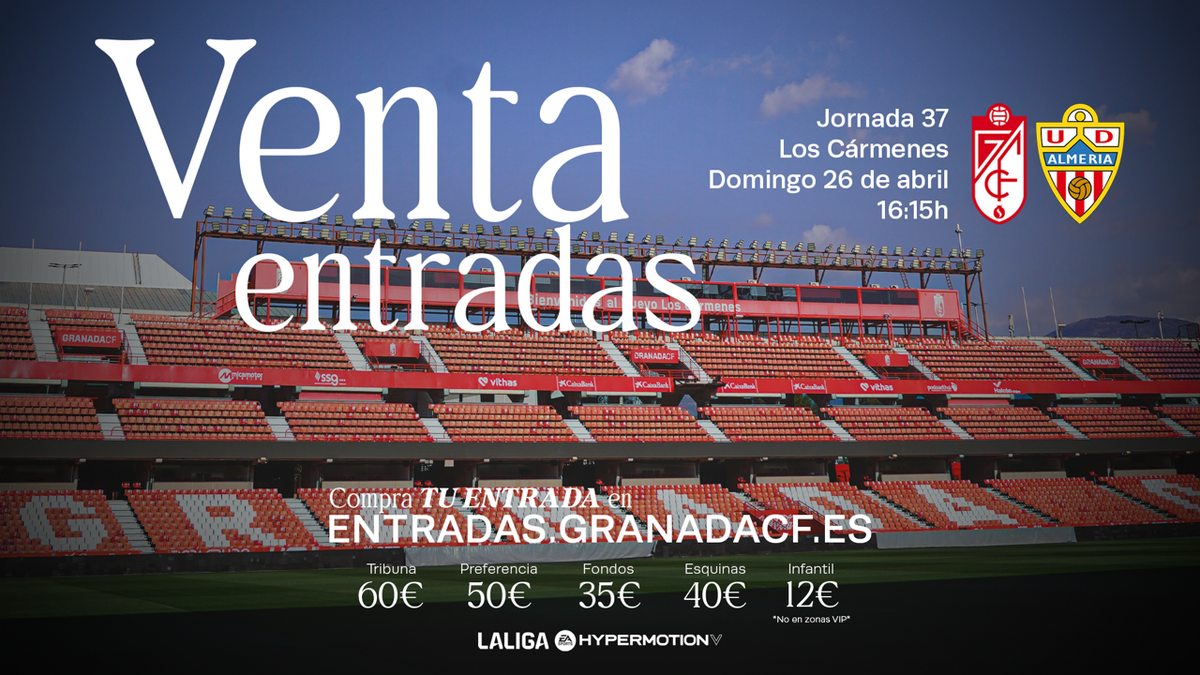 Venta de entradas para el partido Granada CF - UD Almería | Granada CF ...