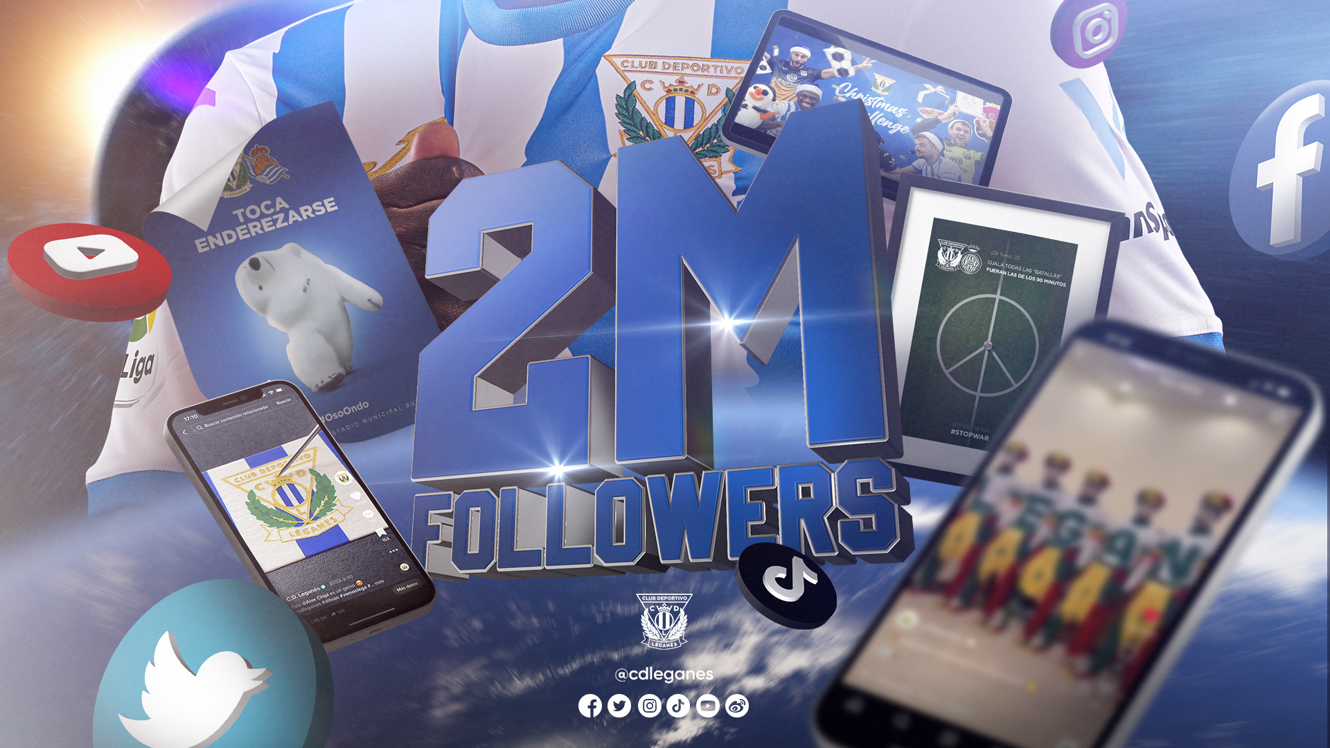 C.D. Leganés reaches two million followers on social networks