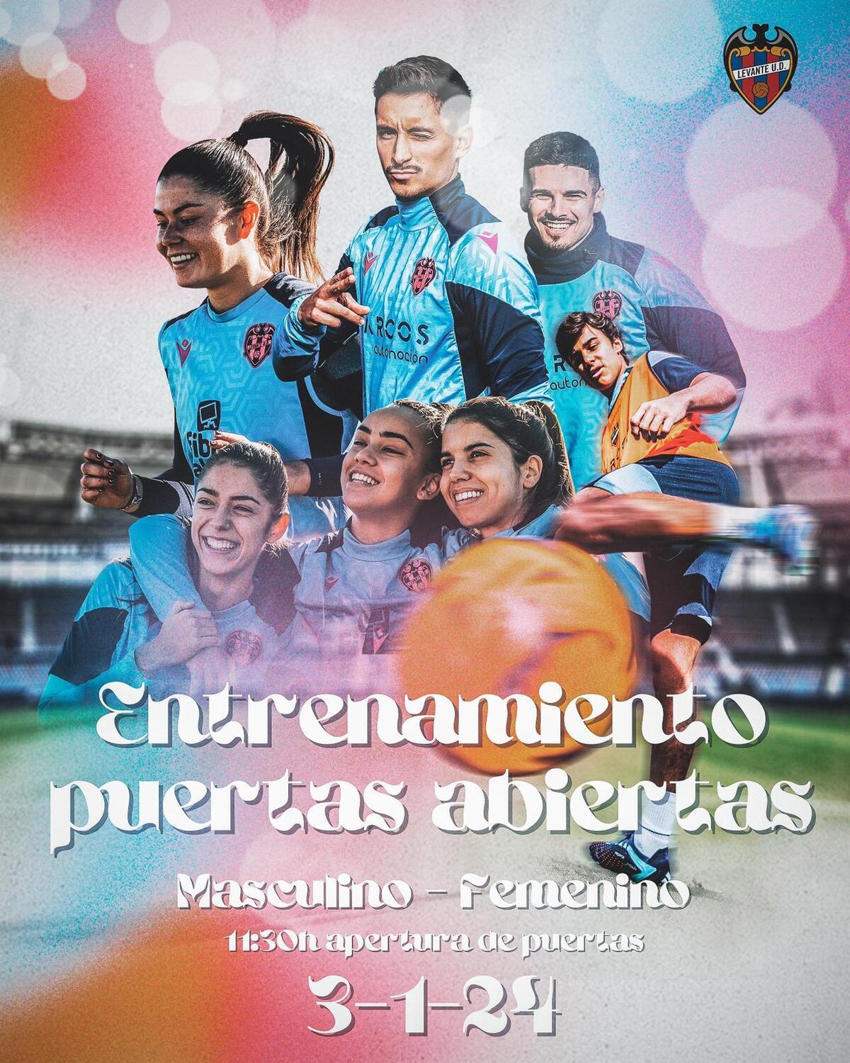 Entrenamiento a puerta abierta del Levante UD y el Levante UD Femenino ...