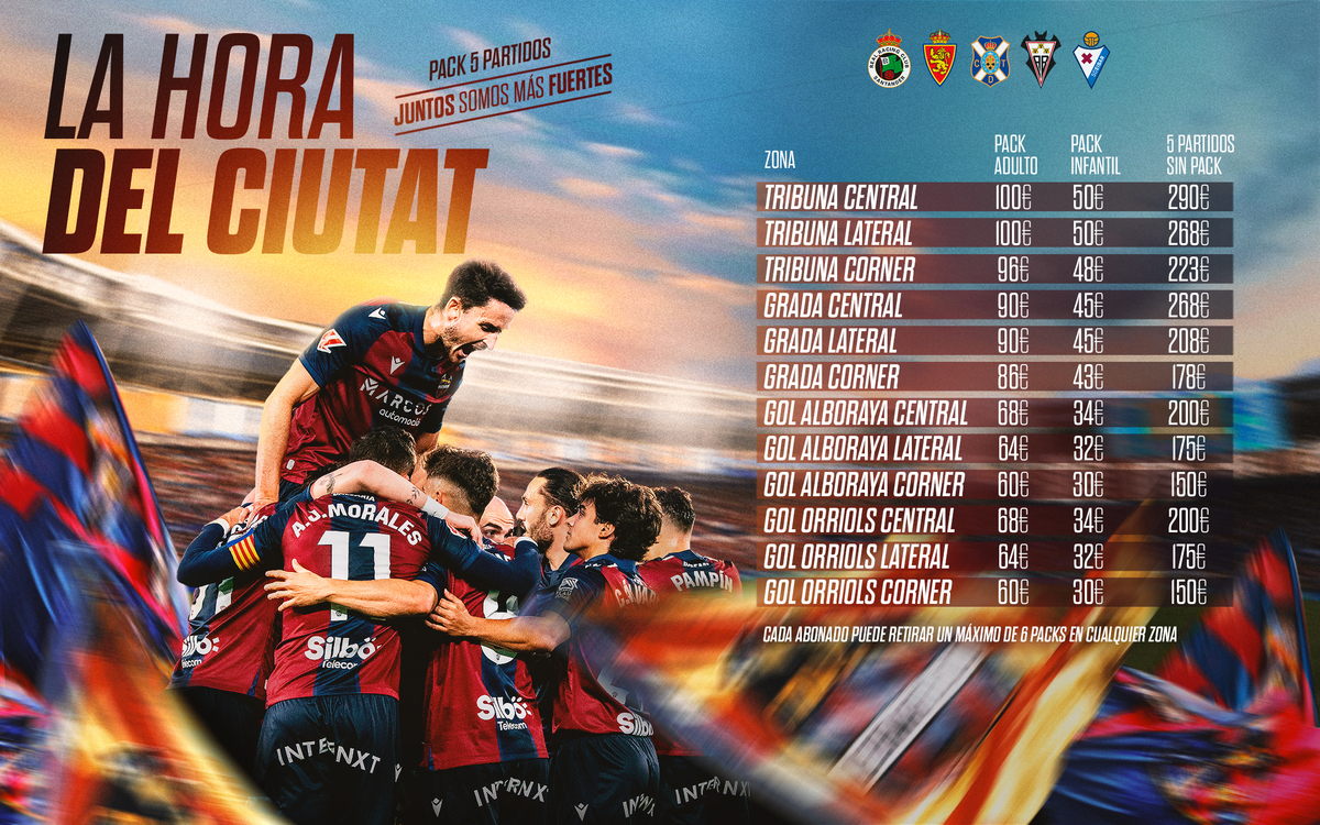 Levante UD lanza una promoción para los últimos 5 partidos en el Ciutat ...