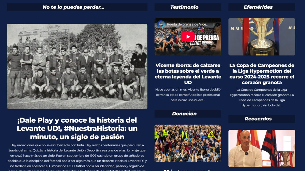 ¡Dale Play a la historia del Levante UD! #NuestraHistoria: un minuto ...