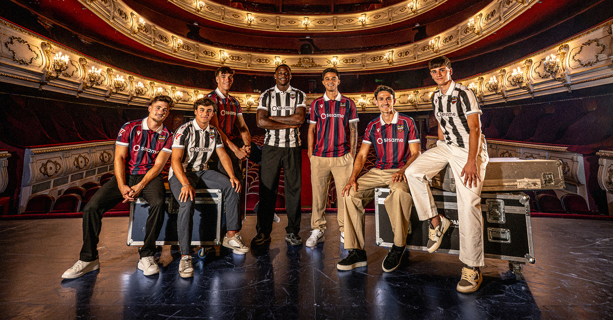 Levante UD × Macron: 2026/27 Home and Away Kits official collaboration image