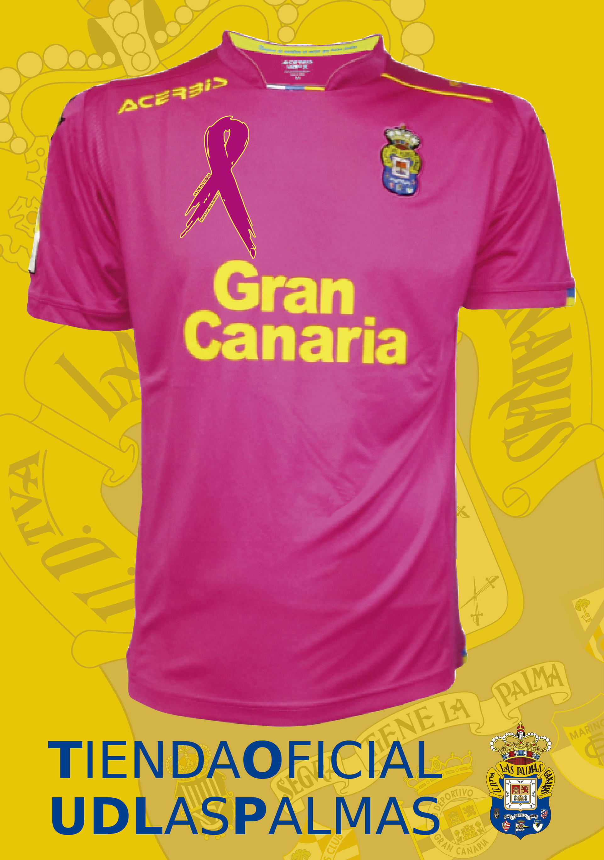 La camiseta rosa de la temporada 15/16, a la venta con de la #estáentusmanos UD Las Palmas | Web