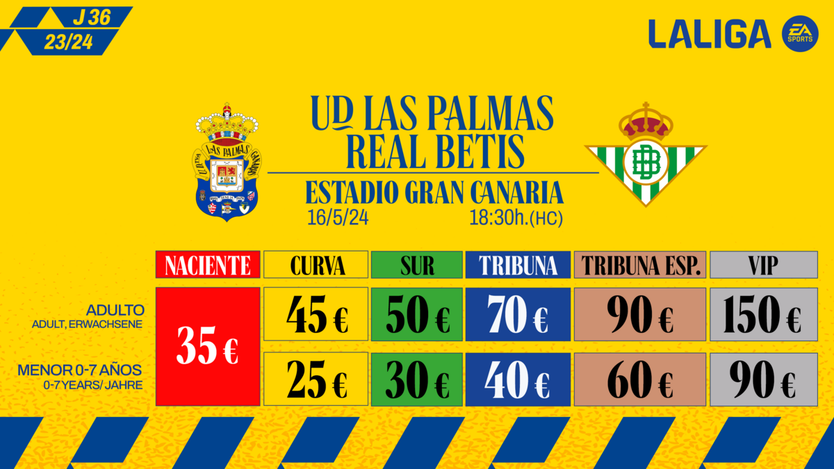 Se inicia la venta online de entradas para el partido UD Las Palmas vs ...