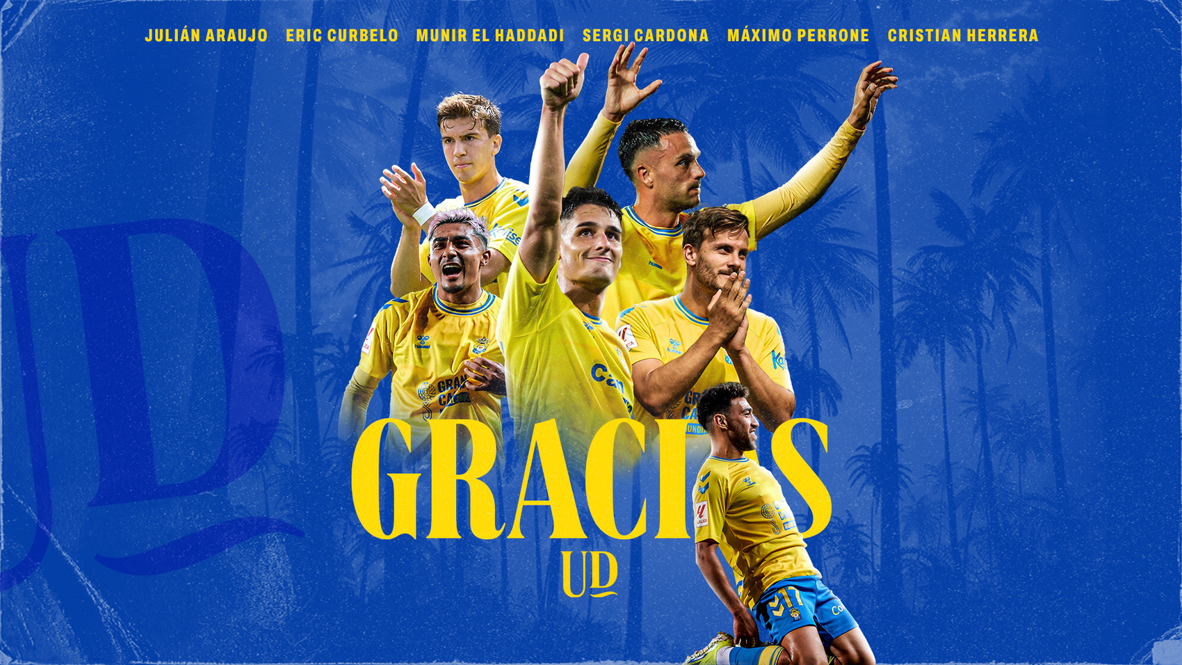 Concluye la vinculación contractual de la UD Las Palmas y los jugadores  Eric Curbelo, Sergi Cardona, Julián Araujo, Maxi Perrone, Munir El Haddadi  y Cristian Herrera | UD Las Palmas | Web Oficial