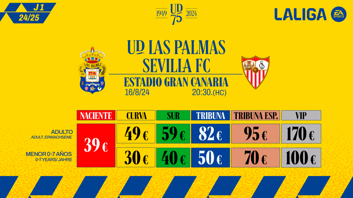 Se inicia la venta online de entradas para el partido UD Las Palmas ...