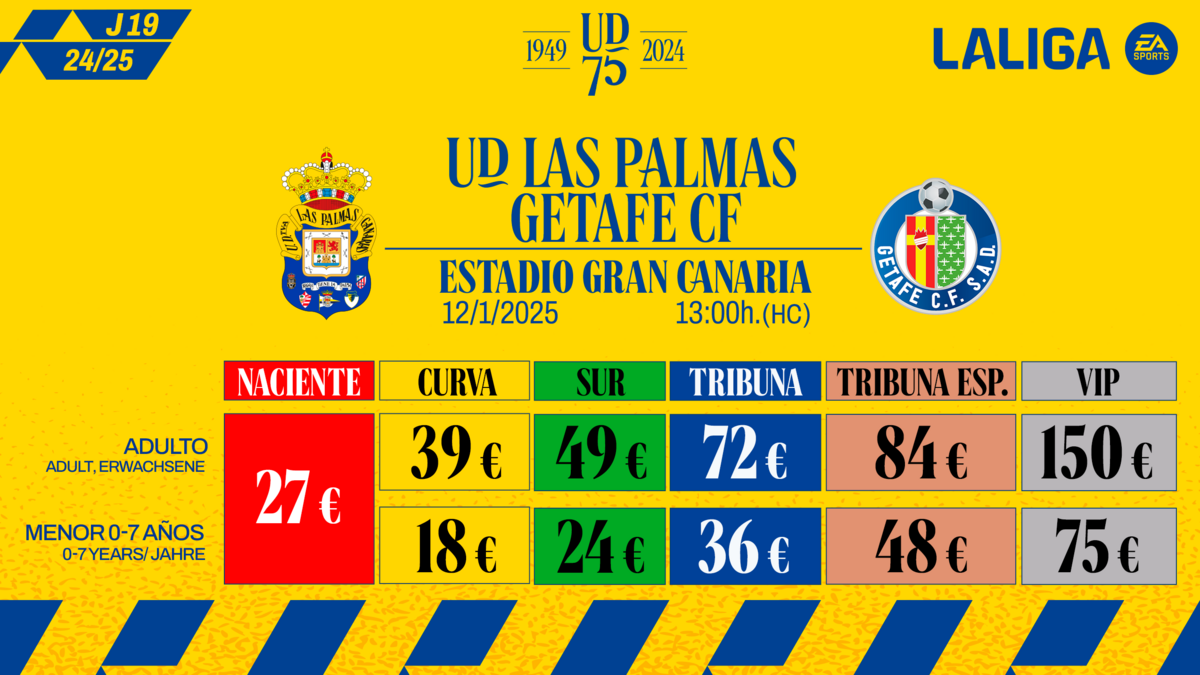 Continúa la venta de entradas para el partido ante el Getafe CF | UD ...