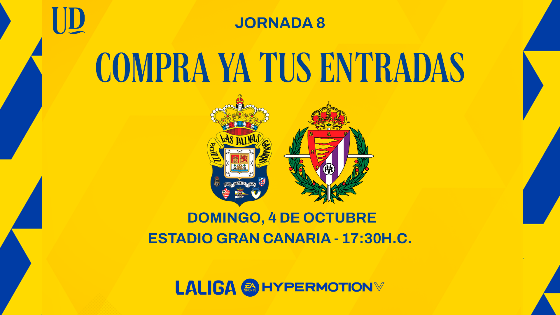 Se inicia la venta online de entradas para el partido UD Las Palmas vs Real Valladolid