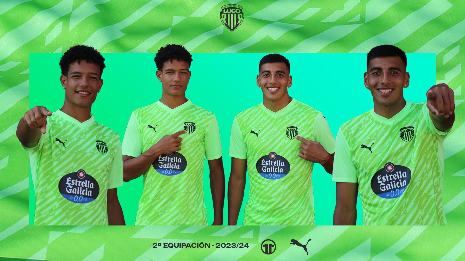 Medias Deportivo de la Coruña, medias fútbol verde 2ª equipación 22/23