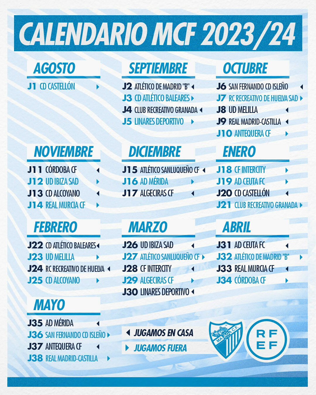 Calendario del málaga club de fútbol