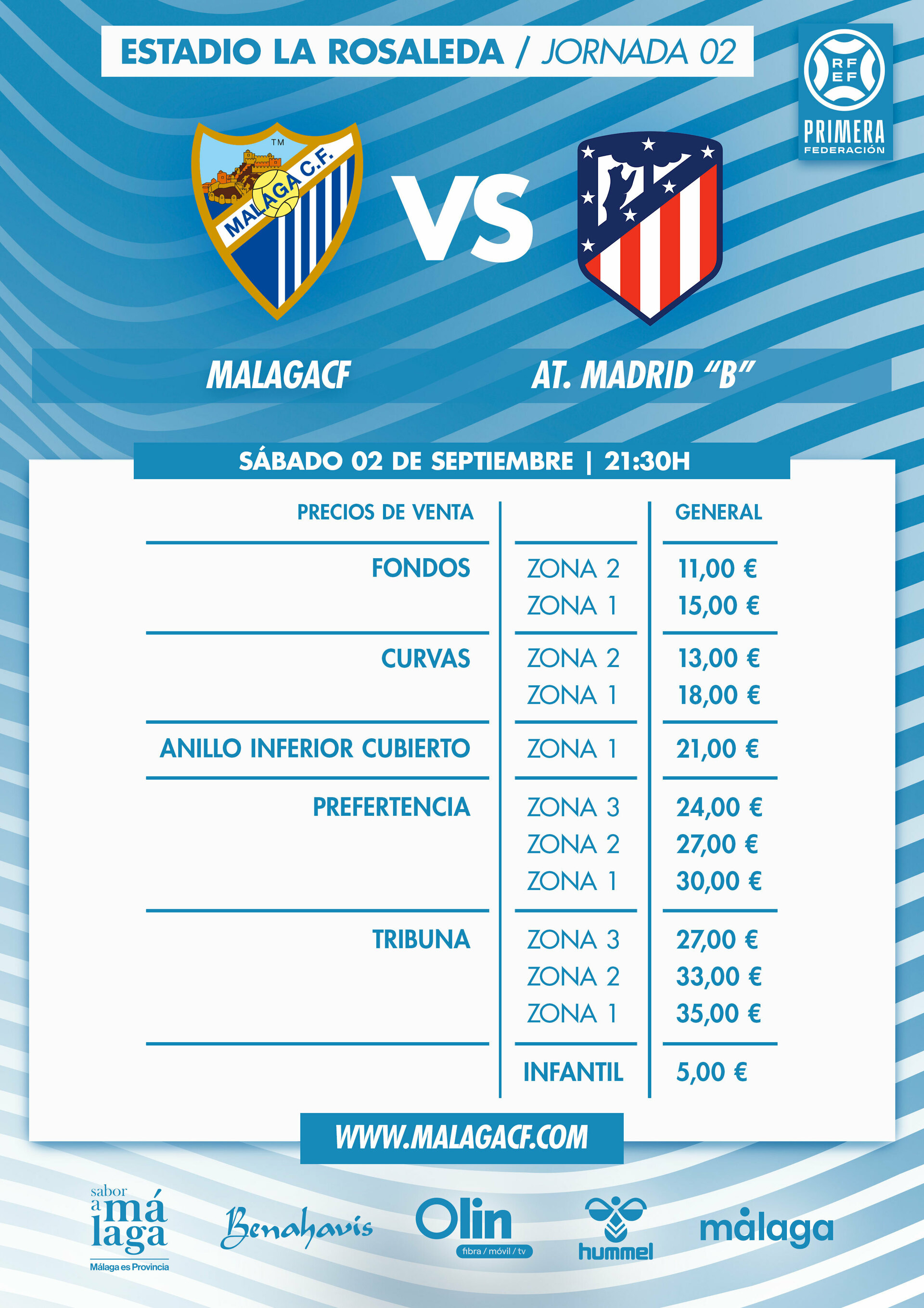 Malaga vs atletico madrid b