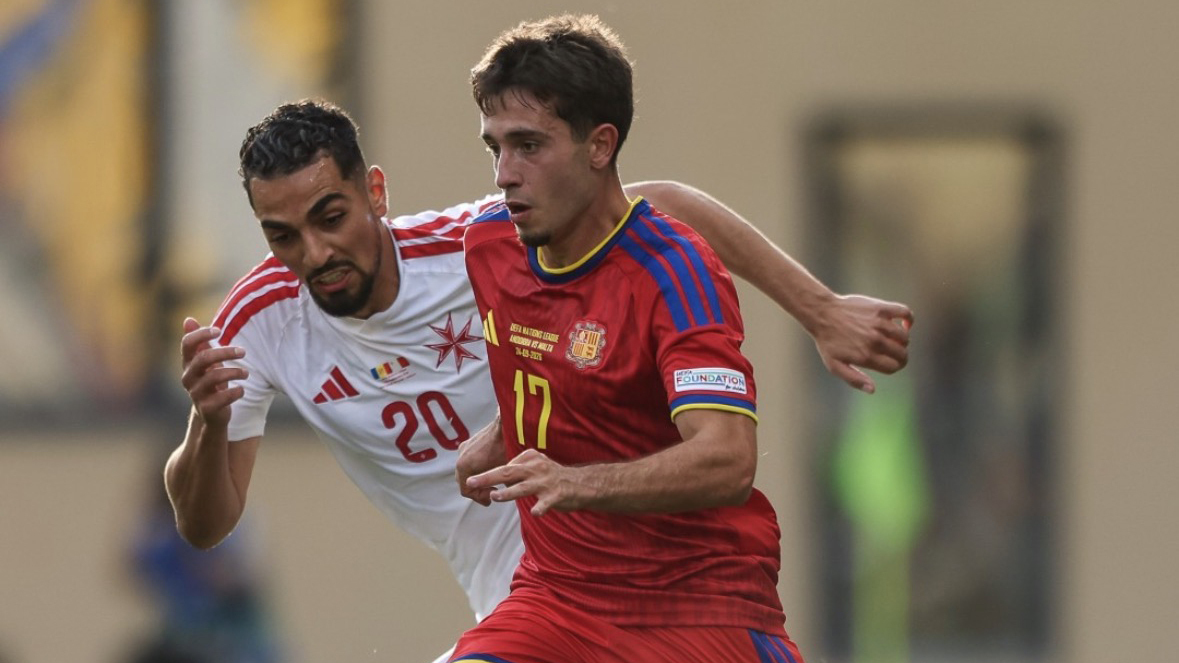 Aron Rodrigo, with Andorra in his first two Nations League matches