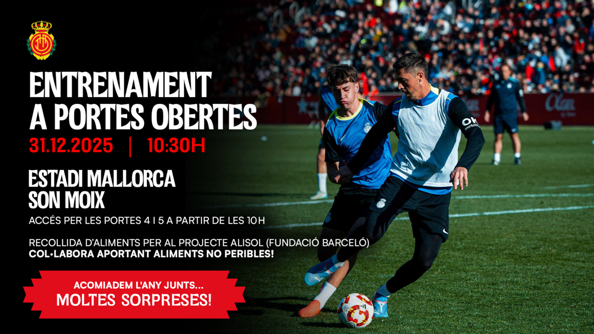 Entrenamiento a puertas abiertas en el Estadi Mallorca Son Moix | RCD ...