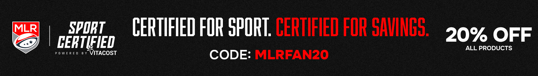 Major League Rugby Vitacost Banner