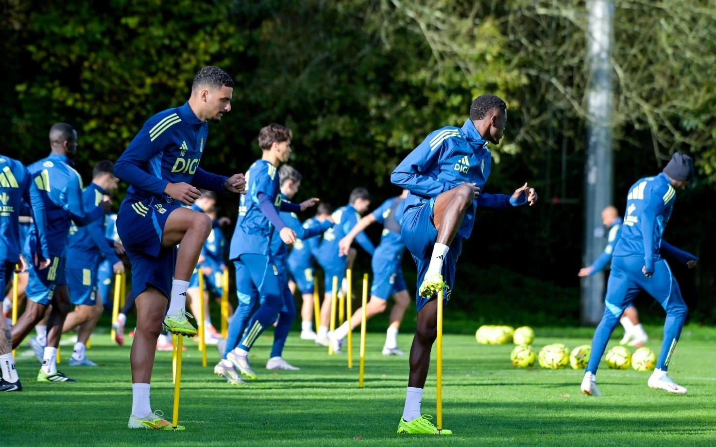 David Carmo y Rahim durante un entrenamiento de esta semana - RO