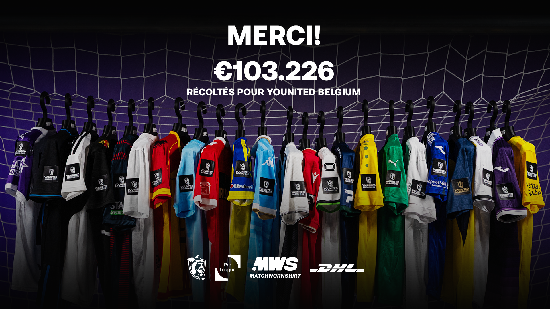 La Pro League, les clubs et les fans récoltent 103.226 euros pour Younited Belgium avec les enchères