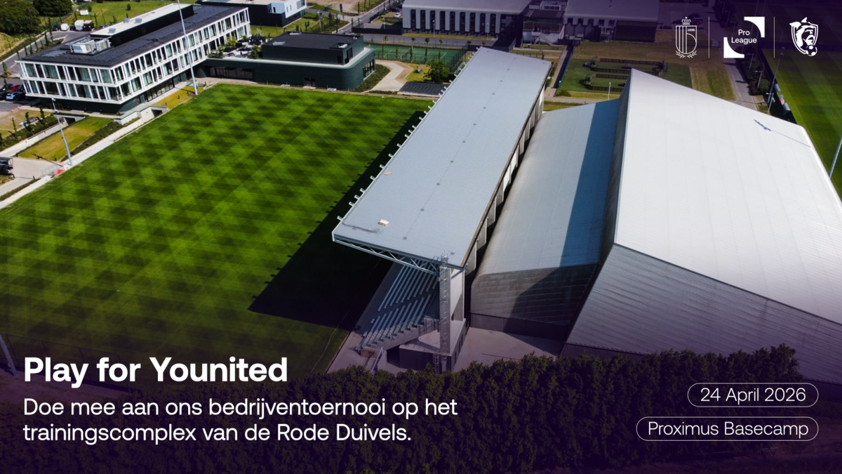 Pro League organiseert eerste bedrijventoernooi ten voordele van Younited