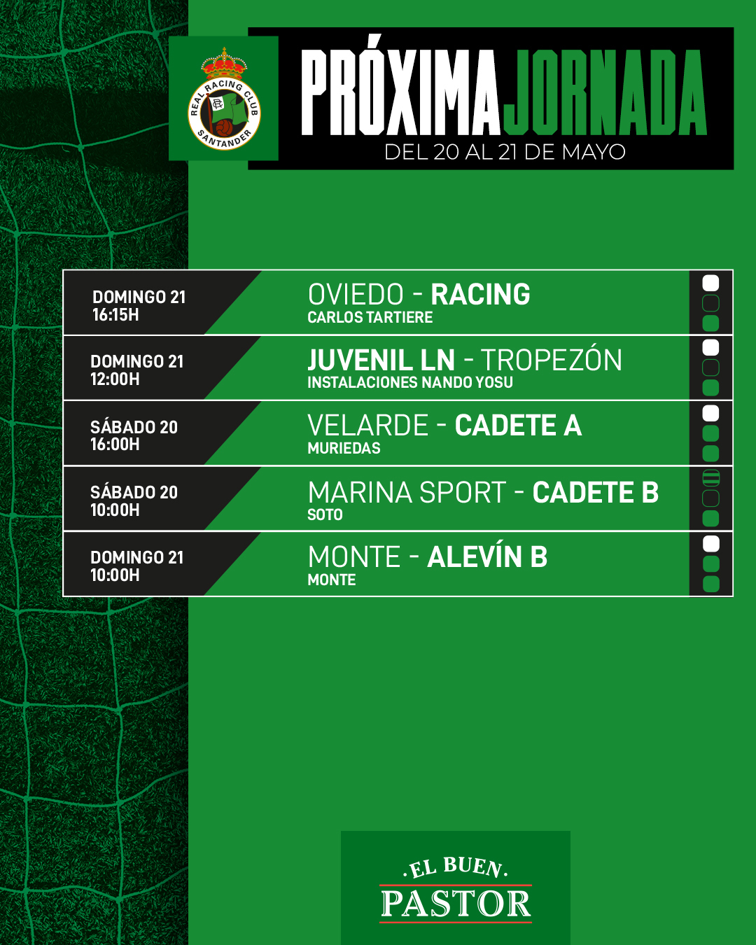 El Juvenil B racinguista despide el curso como campeón del Grupo XVII ante  el Club Deportivo Tropezón, Real Racing Club