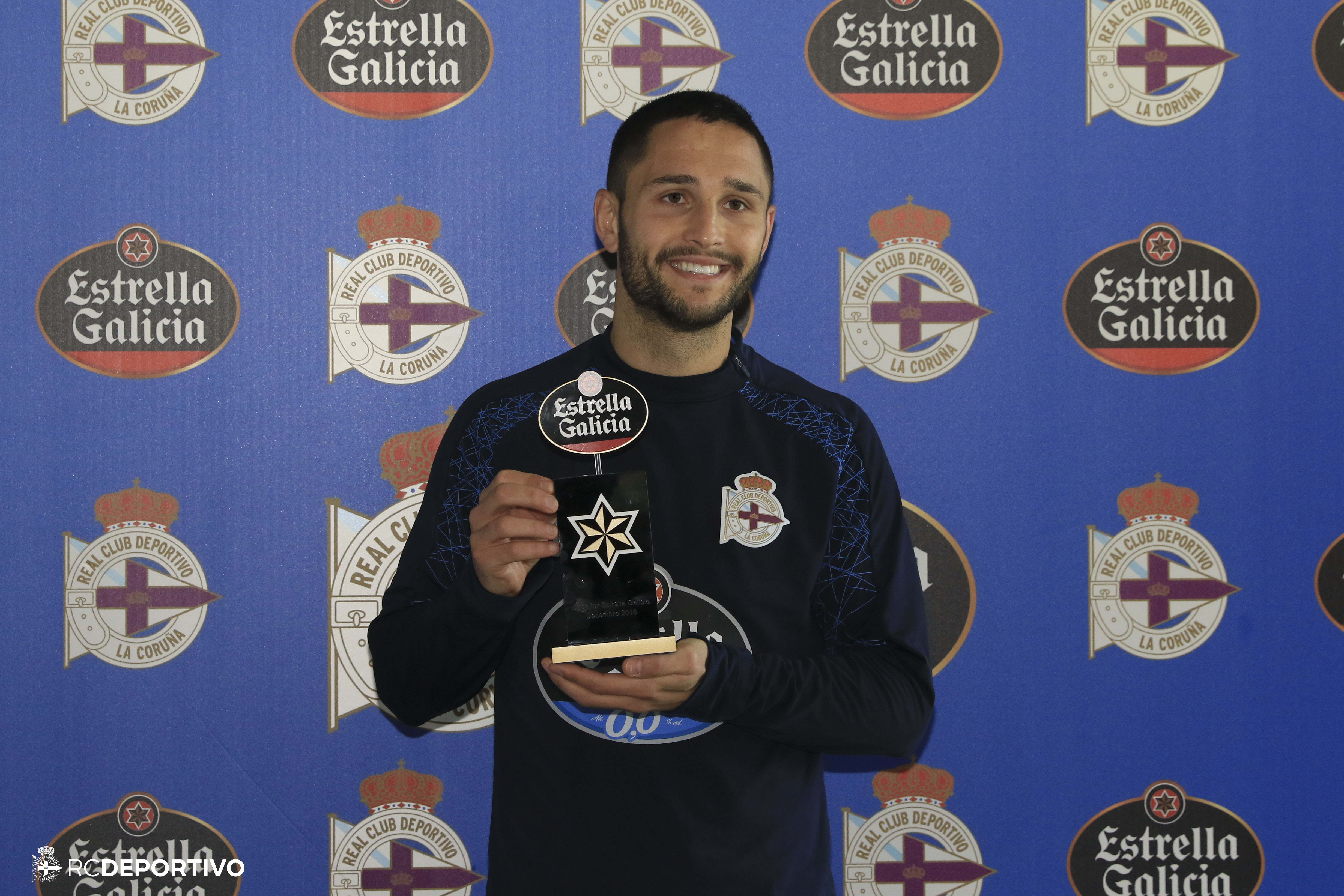 Florin Andone, Jugador Estrella Galicia Del Dépor En Diciembre ...