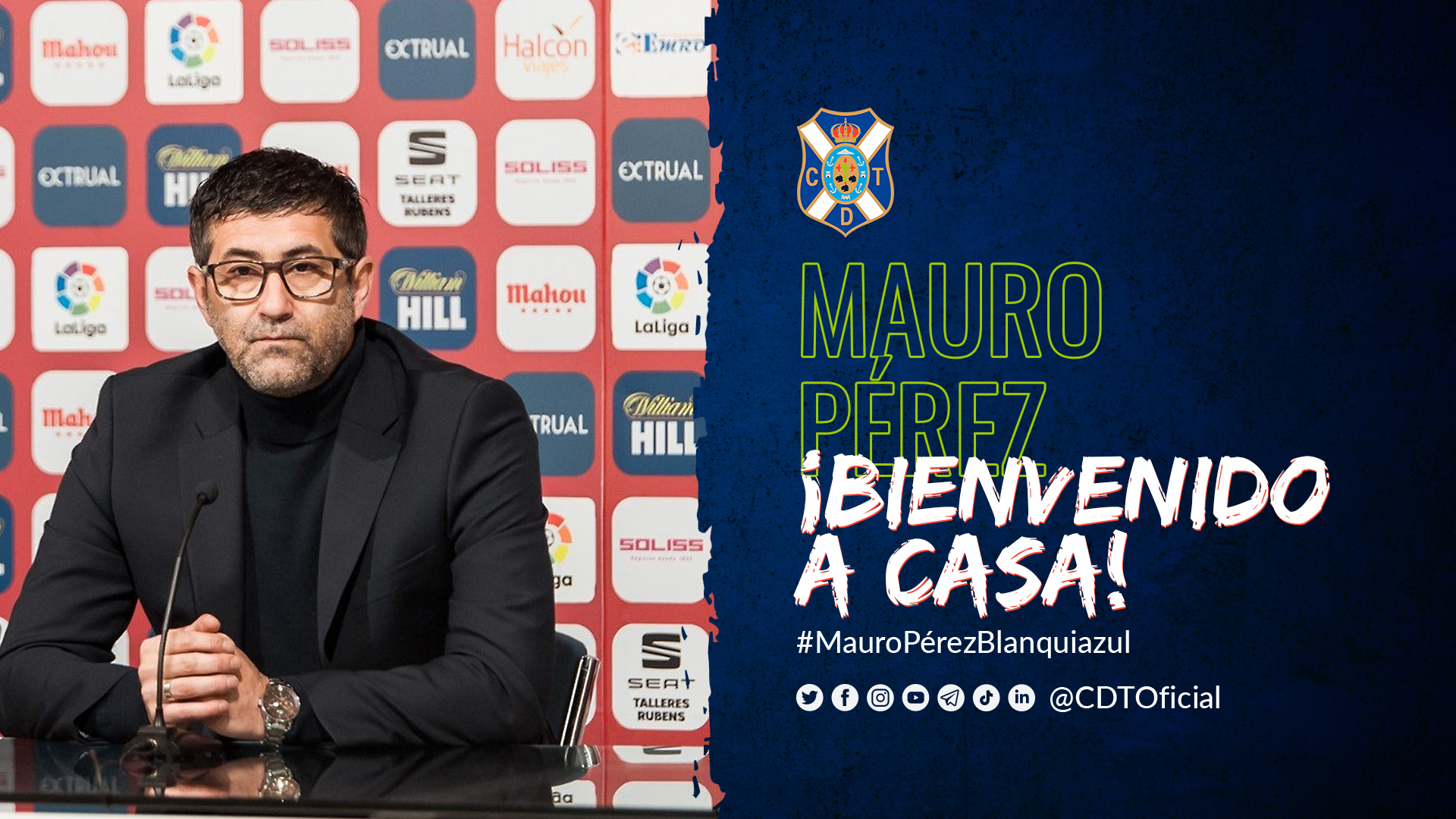 Mauro Pérez fue elegido como director deportivo en abril de este año. | Foto: CD Tenerife (Página Web)
