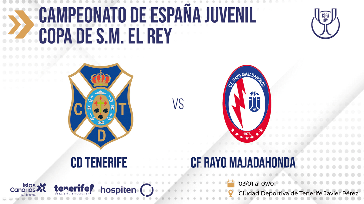 El Juvenil del CD Tenerife se medirá al CF Rayo Majadahonda en la Copa ...