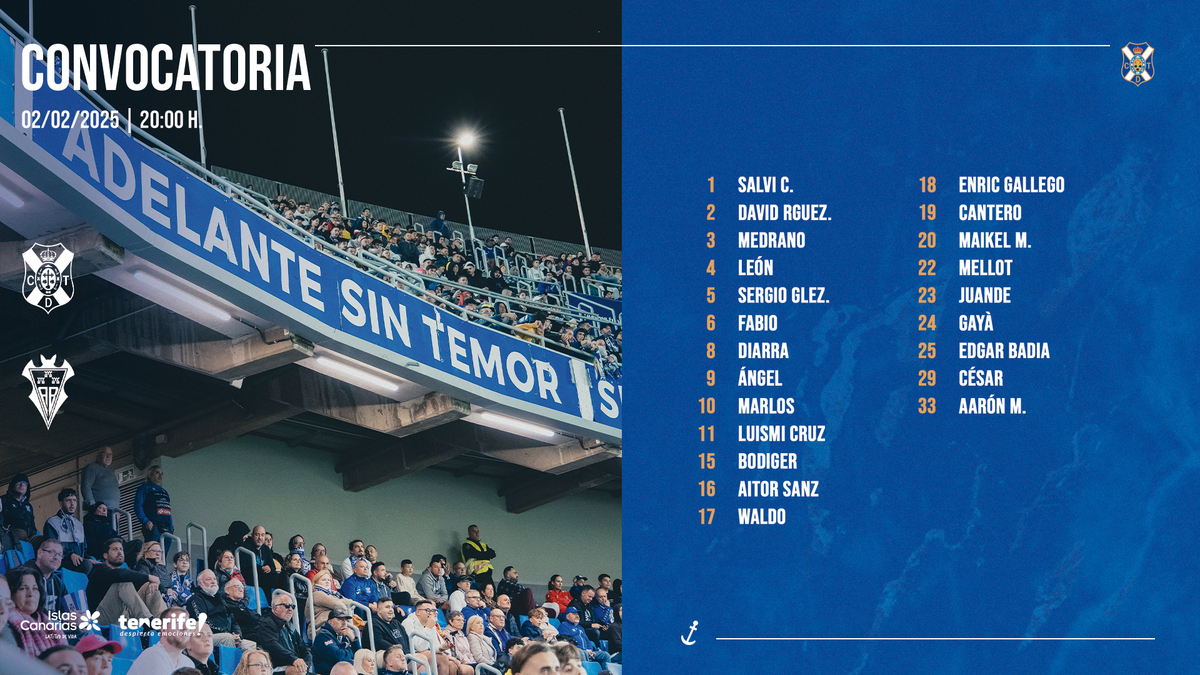 Convocatoria blanquiazul para el #TenerifeAlbaceteBP | CD Tenerife ...